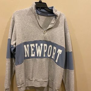 Brandy Melville half zip crew neck